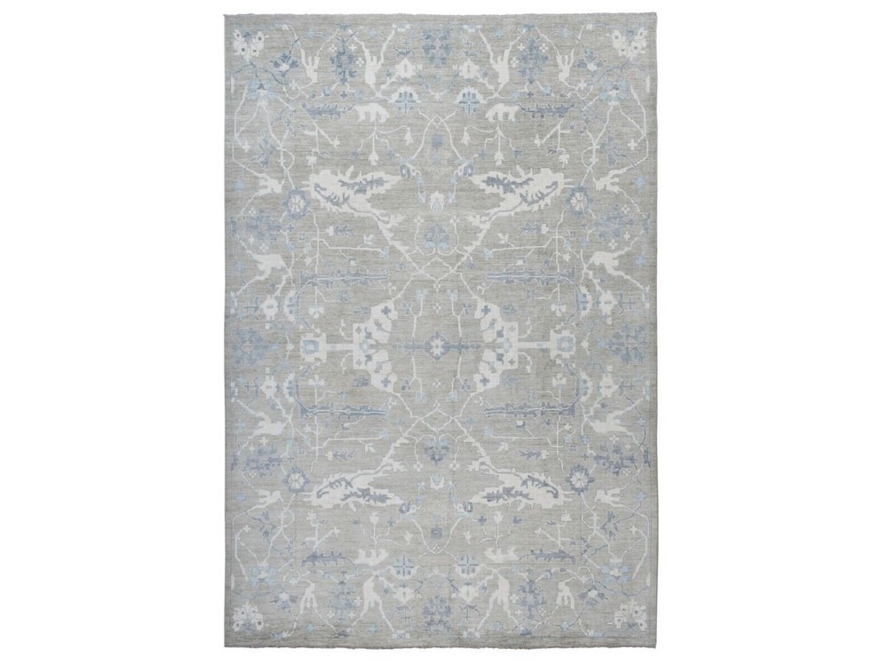 Exquisite Grey Color Angora Pile Oushak Collection Rug 14'0" x 17'10" Must See