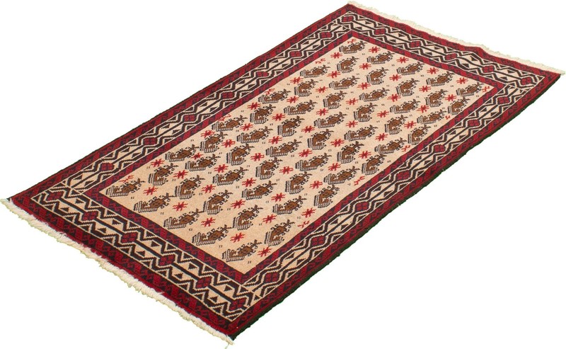 Vintage Hand-Knotted Area Rug 3'3" x 6'1" Traditional Oriental Wool Carpet gallery