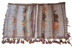 Vintage Nomadic Double Khorjin Saddlebag Wool Kilim Textile Glass Beads 50×31