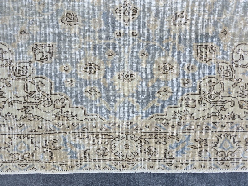 4' x 8' Vintage Runner Rug, Turkish Oushak Wool Beige Gray Brown Hallway Runner gallery
