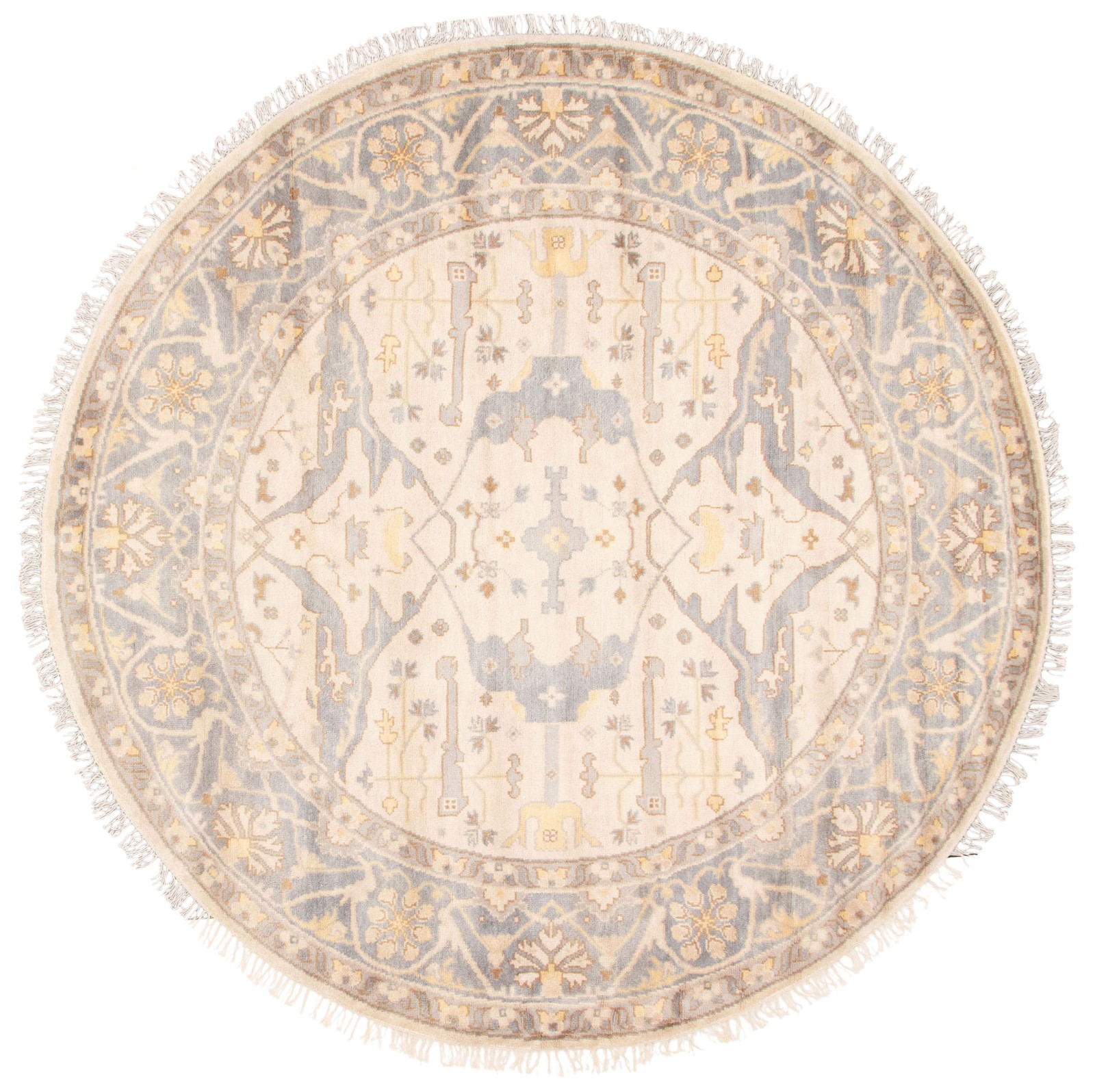 Vintage 9'0" x 9'0" Traditional Hand Knotted Vegetable Dye Wool Area Rug gallery