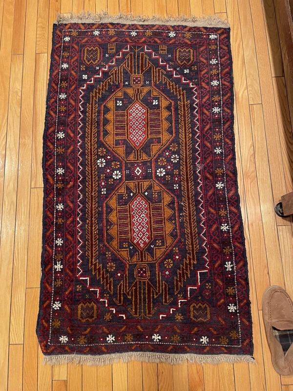 STRIKING! WARM VIBRANT PURE WOOL ANTIQUE HAND KNOTTED ORIENTAL RUG gallery