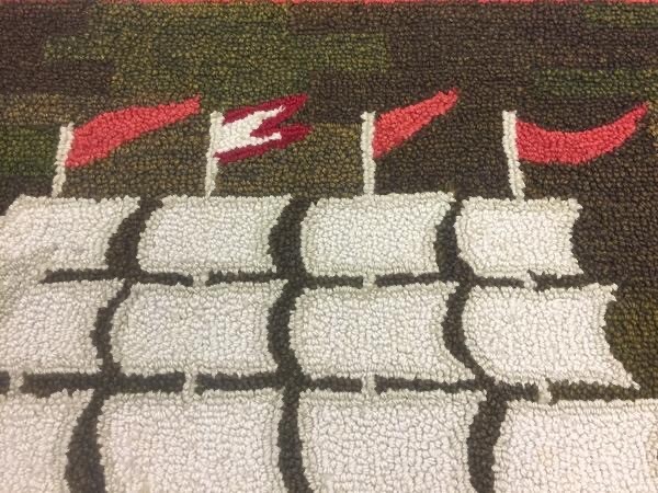 "Clipper Ship Hand-Loomed Rug" 1959 by George Wells of Locust Valley, L.I. gallery