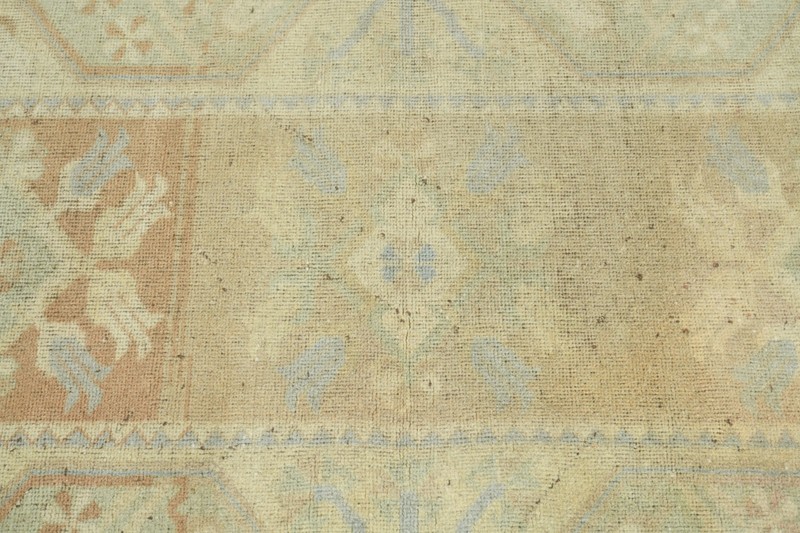 Turkish Area Rug 4x6 Hand-Knotted Neutral Vintage Wool Rug Oushak Carpet,808 gallery