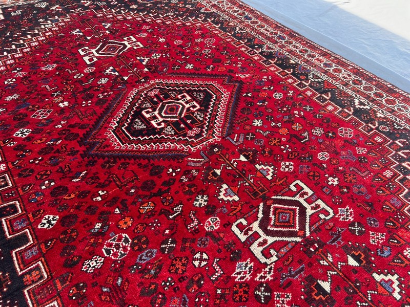 7'1"x10'0" Ft Afghan Baluchi Hand Knotted Wool Vintage Geometric Area Rug gallery
