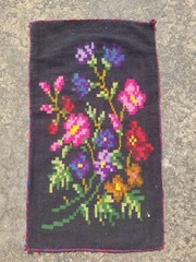 Antique Traditional Handmade Bessarabian Wool Multicolor Kilim 2.3×1.3 ft