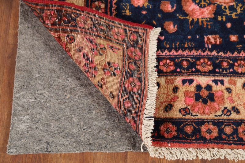 Vintage Navy Blue/ Ivory Traditional Handmade Sirjan Floral Rug Area Carpet 5x6 gallery