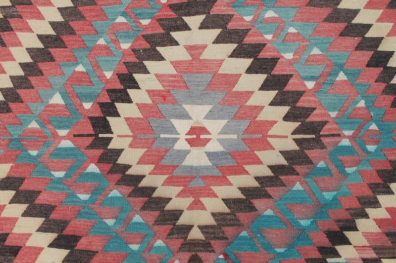 Turkish Kilim Rug 73''x138'' Hand Woven Antalya Kilim 186x353cm Oriental Rug gallery