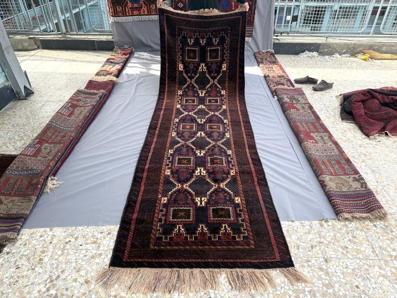 Antique Afghan Baluchi Runner Rug 3x10 Hand Knotted Wool Persian Style Hallway gallery