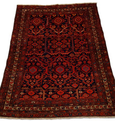 Malayer Dark Red Geometric – 4’11” x 6’2″