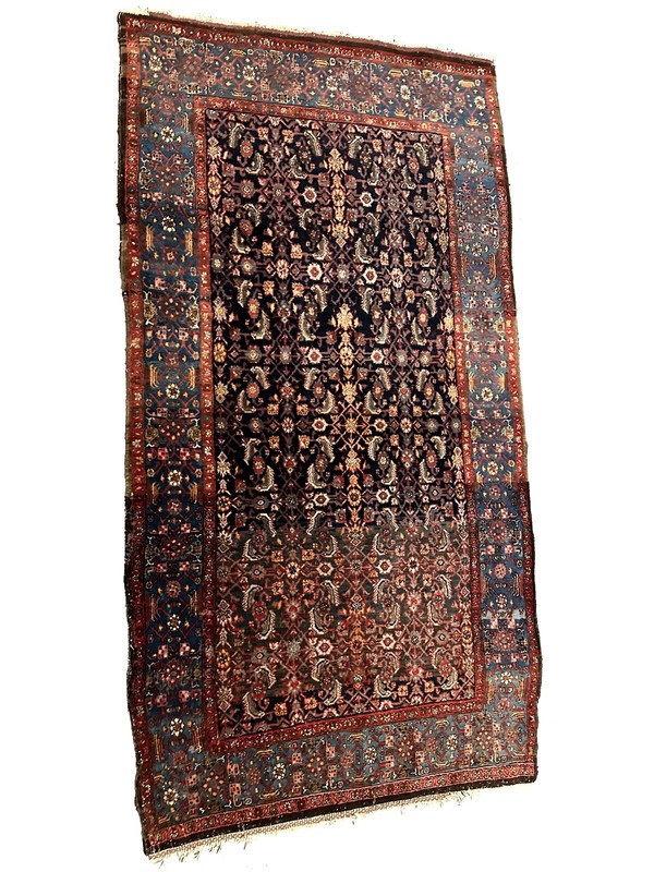 4x8 Antique Traditional Handmade Rug Iron Quality Heavy Wool 127x 239cm c.1900 gallery