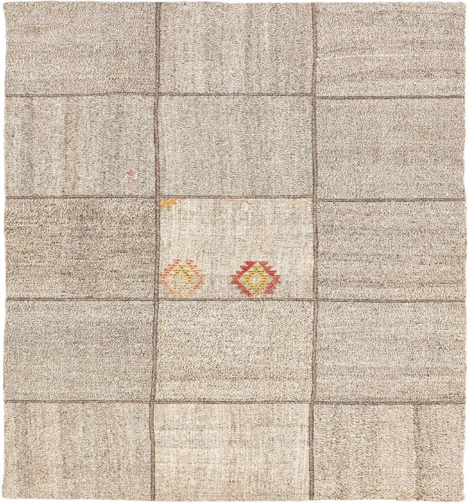 Vintage Hand Woven Area Rug 3'10" x 6'6" Traditional Cotton Oriental Carpet