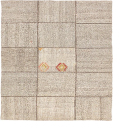 Vintage Hand Woven Area Rug 3’10” x 6’6″ Traditional Cotton Oriental Carpet