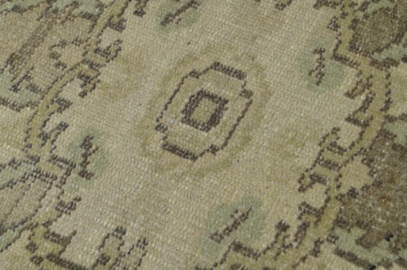 Vintage Turkish Runner Rug 2x7ft Wool Anatolian Handmade Hallway Oushak BEIGE gallery
