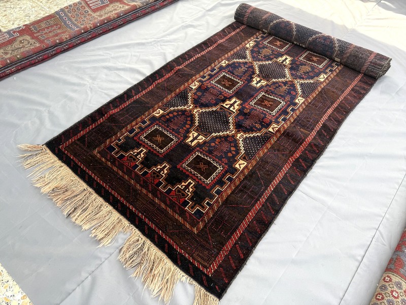 Antique Afghan Baluchi Runner Rug 3x10 Hand Knotted Wool Persian Style Hallway gallery