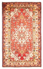 Vintage 3’6″ x 5’8″ Traditional Hand Knotted Vegetable Dye Wool Area Rug