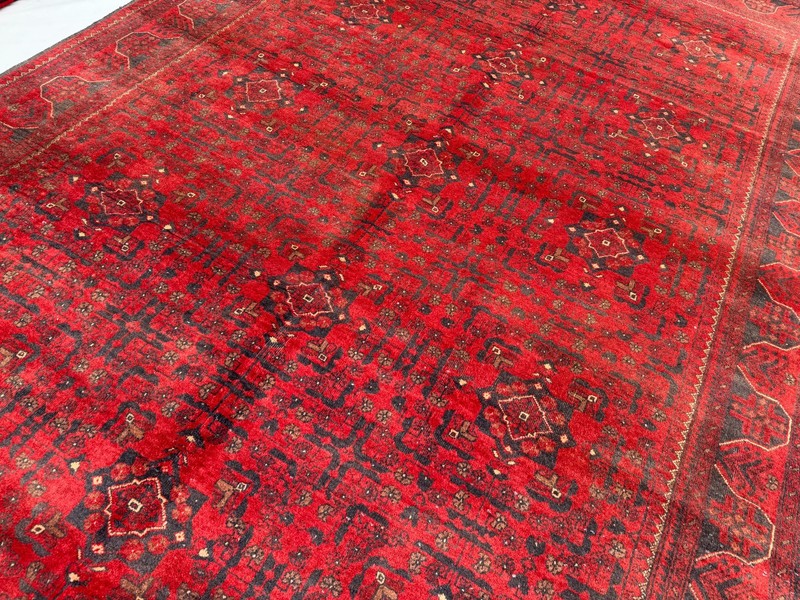 6x9 Red Afghan Hand Knotted Traditional Rug Vintage Turkmen Persian Area Carpet gallery