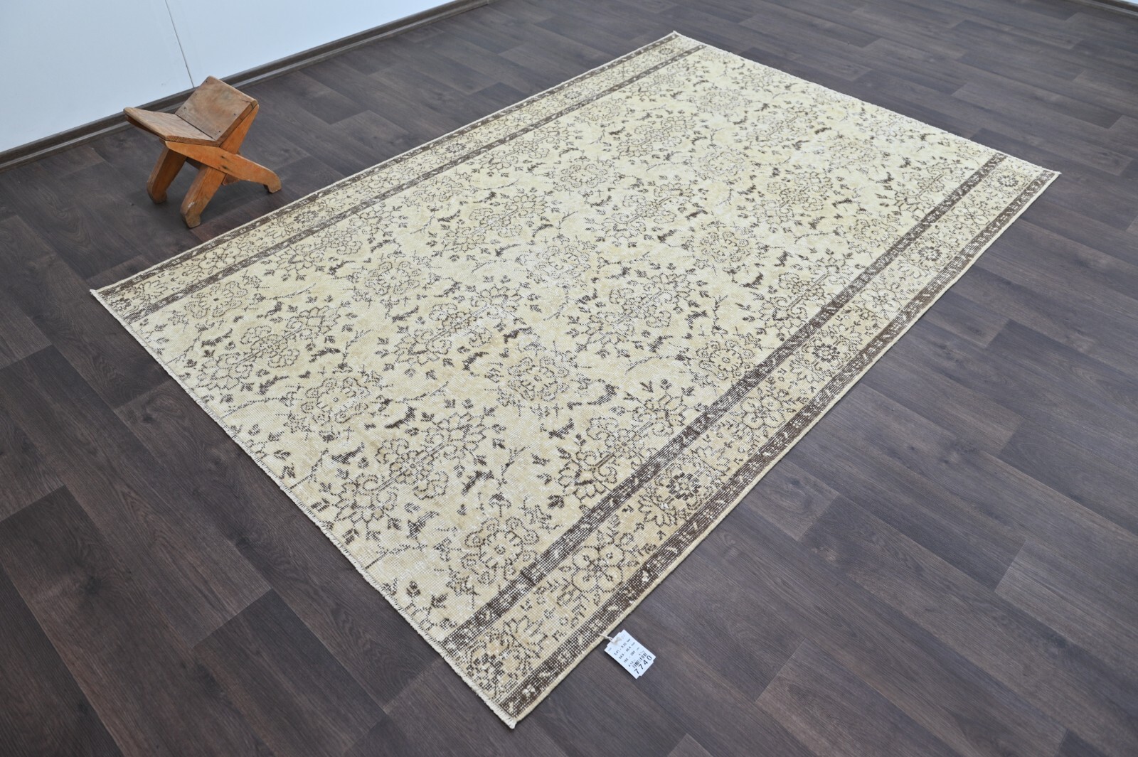 Oushak Turkish Vintage Rug 5x8 Kilim Rug Anatolian Handmade Boho Decor BEIGE gallery