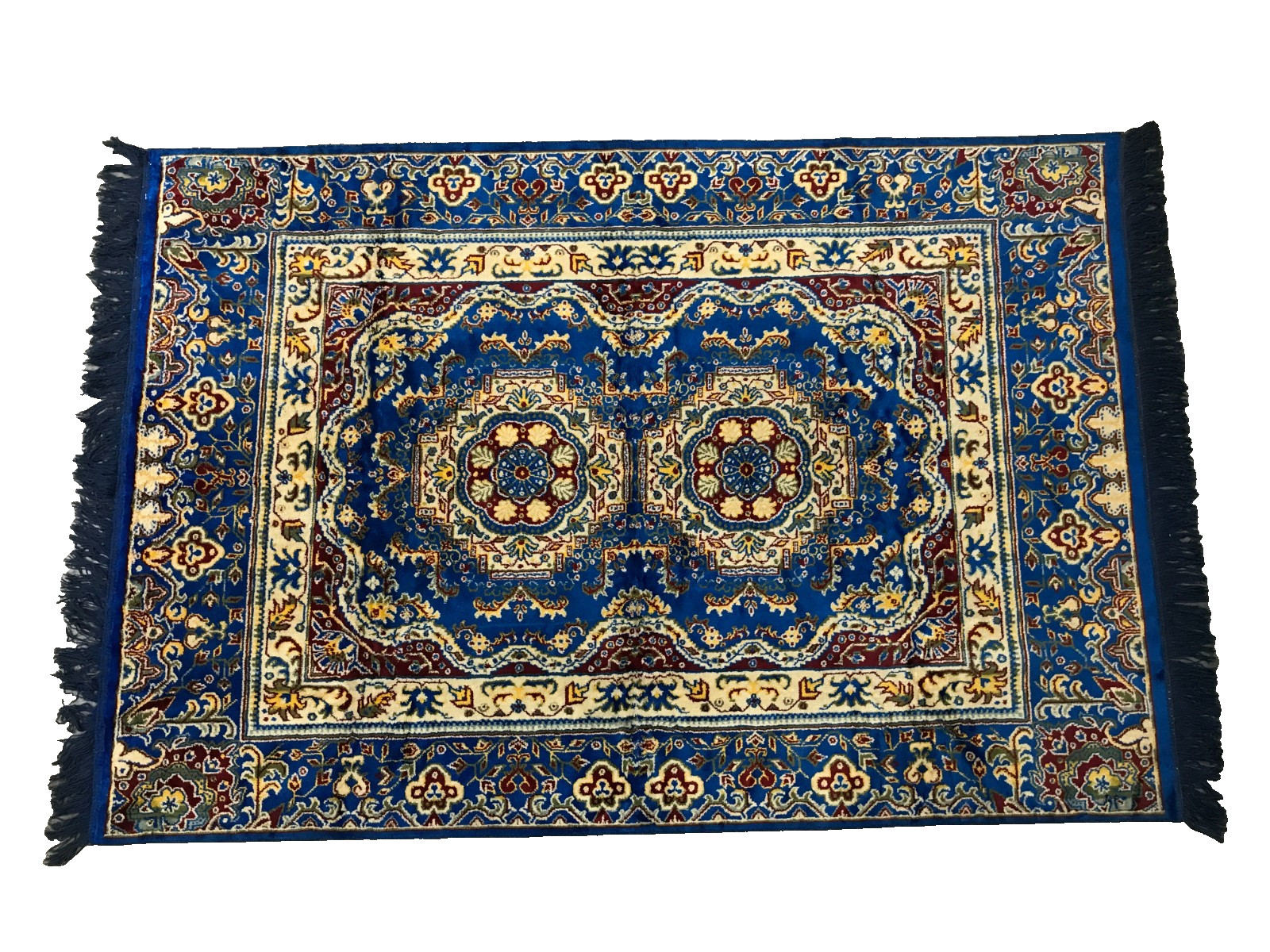 Area Rug 75" x 48" Blue, Red, Gold, Unbranded gallery