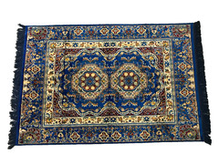 Area Rug 75″ x 48″ Blue, Red, Gold, Unbranded
