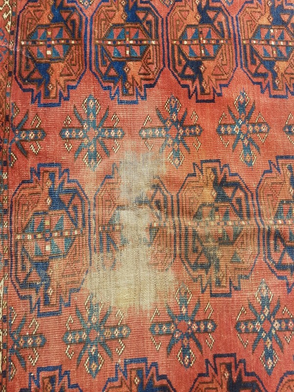 Vintage Hand Made Traditional Rug Oriental Wool Multicolor Carpet 136x92 cm gallery