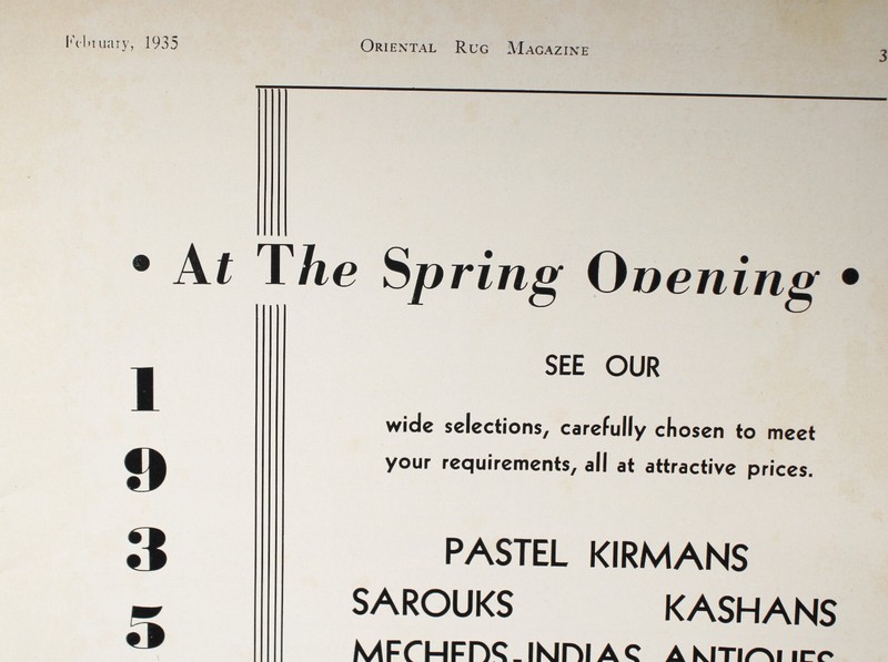 Very Nice 1935 35 Page Oriental Rug Magazine gallery