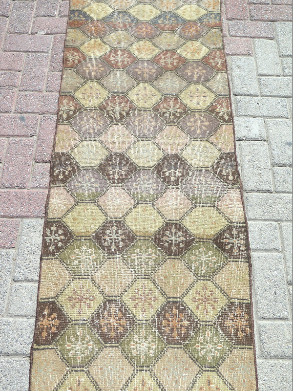Turkish Carpet DoorMat Bedroom Rug Handmade Mini Runner Tapis Teppiche 24"X76" gallery