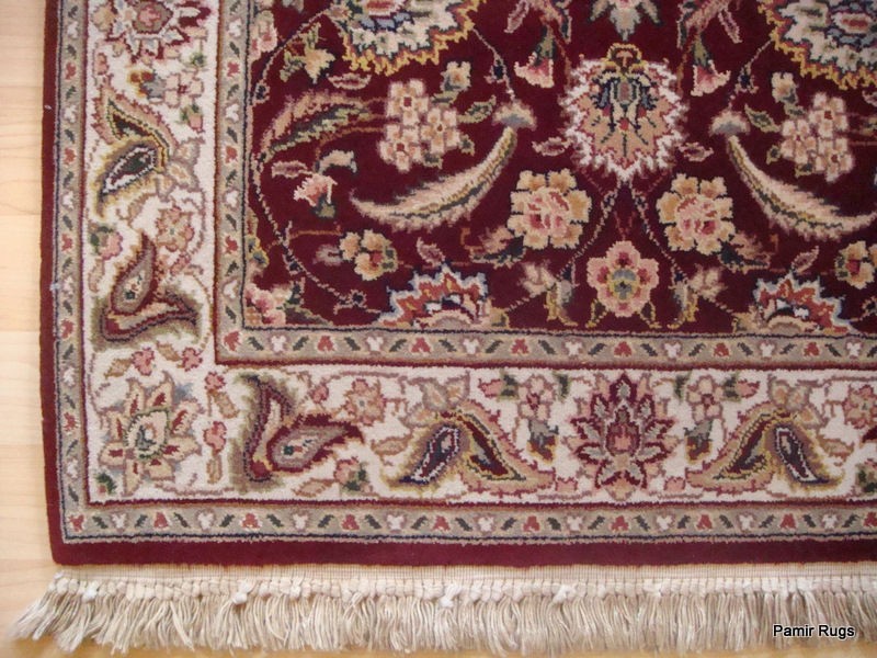 ON SALE 2x4 ft. TABRIS design rug MAROON BURGUNDY, DARK RED BEIGE, HANDMADE gallery