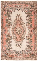 Vintage Hand-Knotted Area Rug 5’8″ x 9’6″ Traditional Oriental Wool Carpet