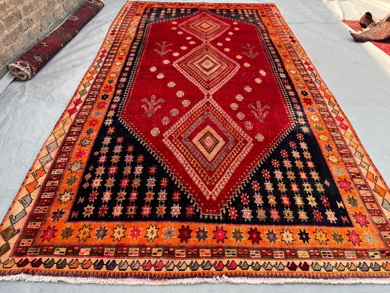 5'5 x 10'3 ft Vintage Afghan Tribal Medallion Hand-knotted Wool Rug gallery