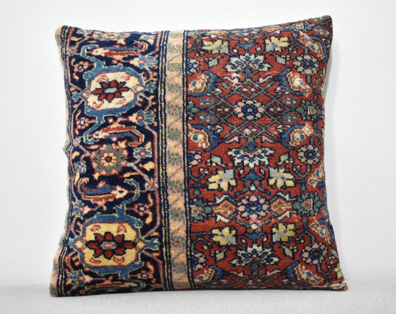 Antique Pillow Cover Sofa Rug 16'' x 16'' Made of Antique Cushion Cover Carpet gallery