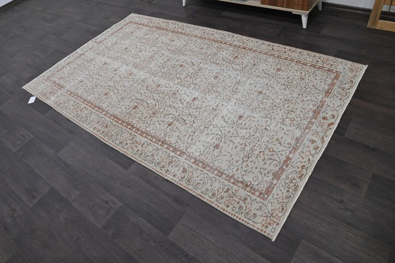 Oushak 5x8,Turkish Rug,vintage,anatolian,BEIGE,kilim,Bohemian,handmade,wool gallery