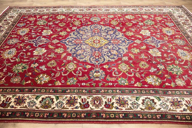 Semi-Antique Floral Oriental Rug Hand-Knotted Living Room Area Carpet 8x11 Ft gallery
