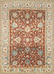 Rust/ Ivory Vintage Overdyed Wool Traditional Rug 4×6 ft Hand-knotted Carpet