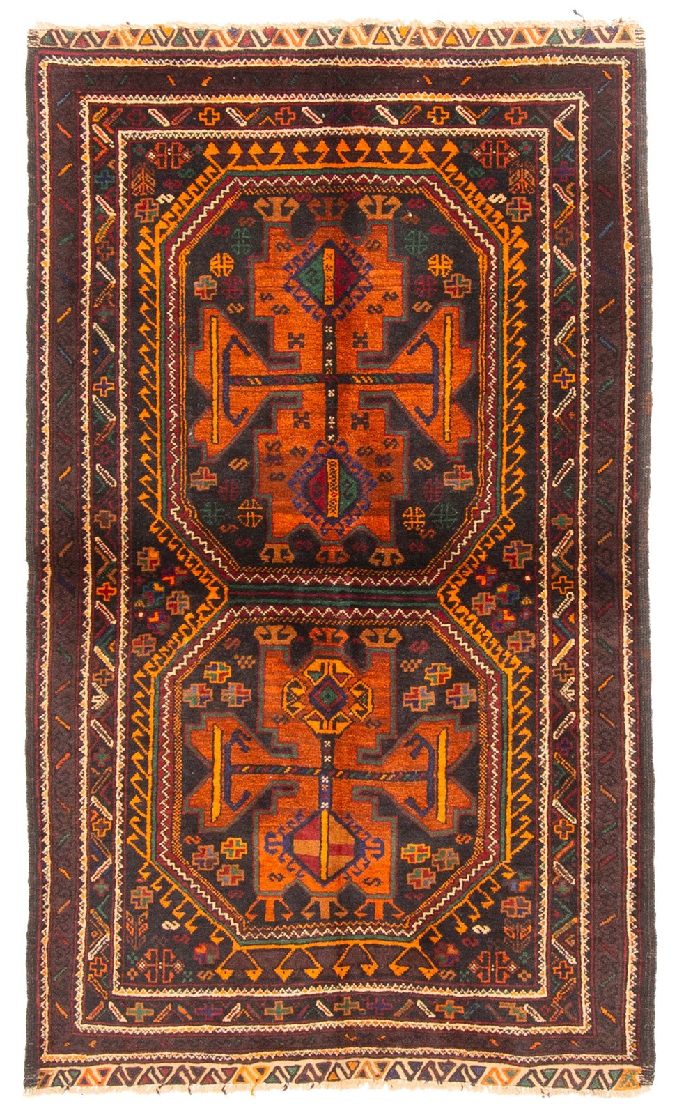 Vintage 3'4" x 5'6" Traditional Hand Knotted Vegetable Dye Wool Area Rug gallery
