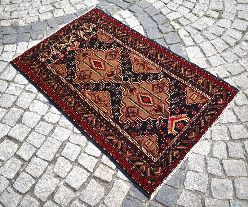Vintage Tribal Rug 2'9'' x 4'4'' ft Fine Quality Tribal Carpet Organic Wool Rug gallery