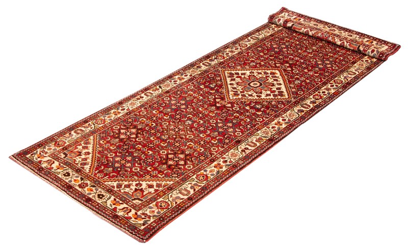 3'5" x 10'2" Vintage Hand-knotted Runner Rug Traditional Oriental Wool Carpet gallery