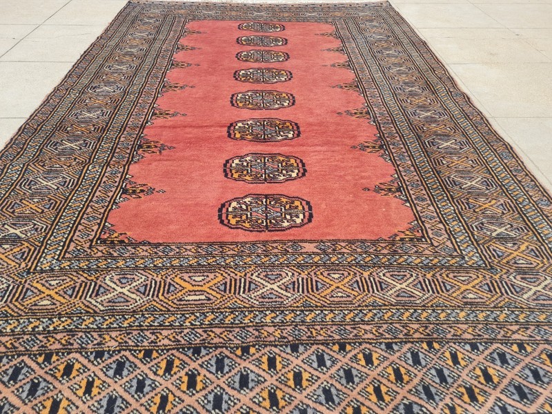 Amazing Hand Knotted Vintage Pakistani Bokhara jhaldar Wool Area Rug 5 x 3 Ft gallery