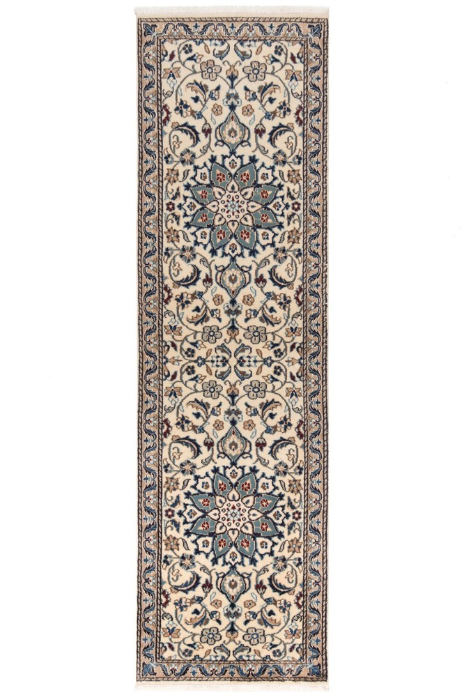 Nain 9la Hand-Knotted Persian Carpet 76x22 3/8in-Neu, Orient,Carpet,Runner,Beige