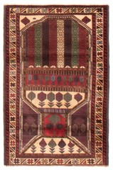Vintage Traditional Hand-Knotted Area Rug 2’11” x 4’5″ Oriental Wool Carpet
