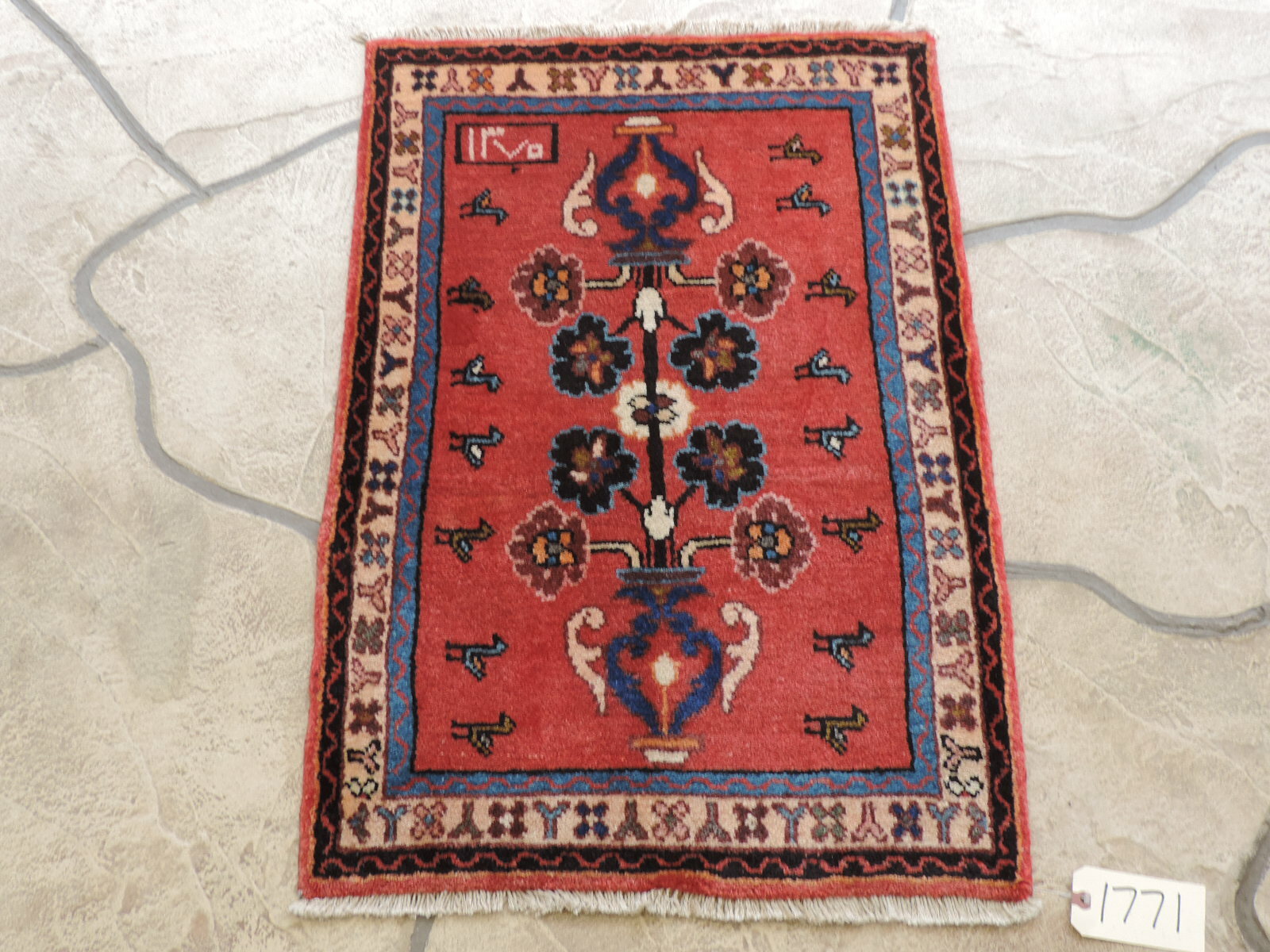 2x3ft. Handmade Signed Malayer Wool Rug gallery