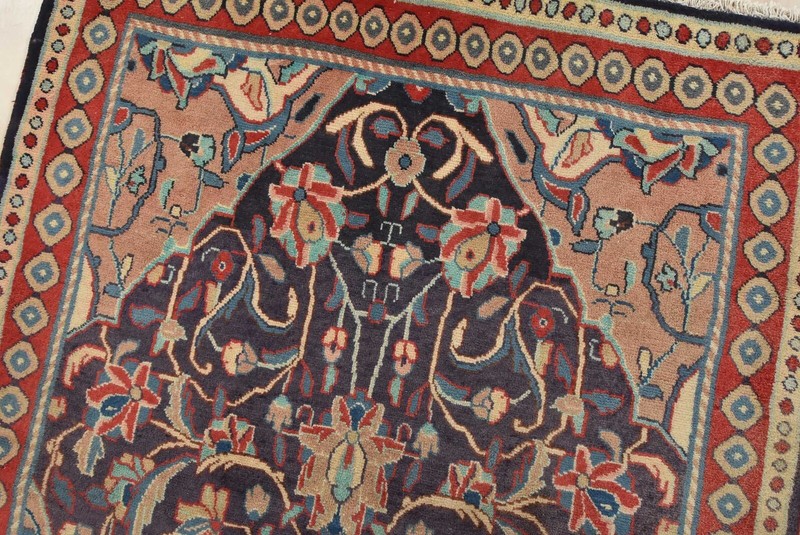 Vintage Oriental Runner 3’7” x 9’11” Blue Wool Traditional Hand-Knotted Rug gallery