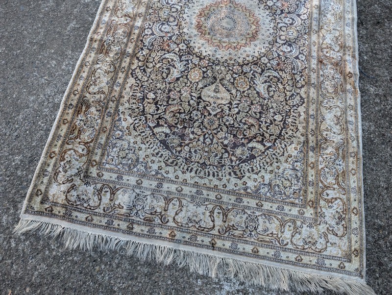 Oriental Carpet Antique Silk Bridge Vintage 157 X 92 K24 gallery