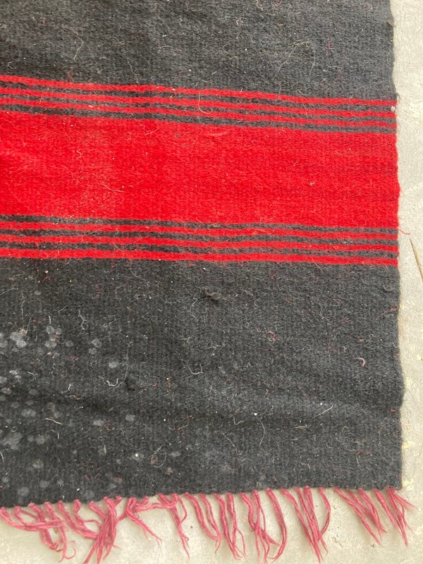 Vintage Traditional Handmade Turkish Striped Wool Kilim Floor Rug 228x54 cm gallery