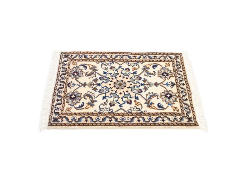 Hand-Knotted Indo-Nain Wool Rug Classic Floral Design Oriental Carpet 2X3 ft gallery