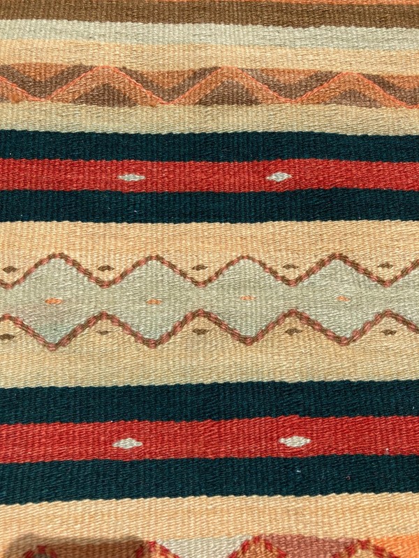Vintage Traditional Handmade Beautiful Turkish Kilim Floor Rug Carpet 133x72 cm gallery