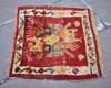Vintage Turkish Bag Face Rug 17'' x 18'' Anatolian Oushak Bag Face Wall Rug gallery