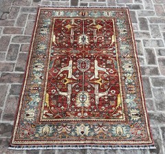 Afghan Chobi Rug 4×6 Ft Handwoven Wool Carpet Vintage Tribal Oriental Rug