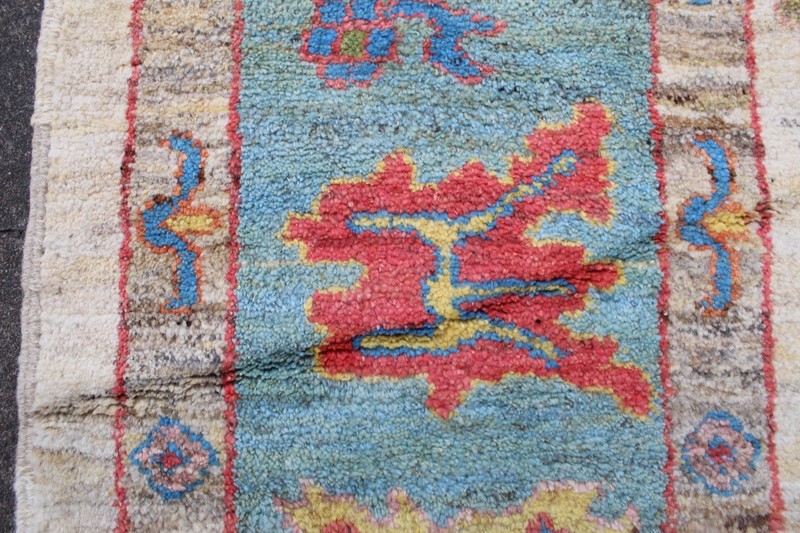 Vintage Traditional Hand Made Turkish Oushak Oriental Wool White Carpet 421x308 gallery