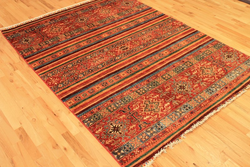 Hand-knotted Rug (Carpet) 5'1X6'7, Khorjin mint condition gallery